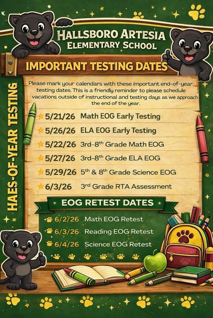 test dates