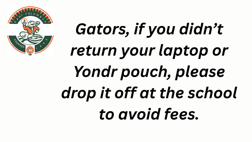 Return laptops and Yondr pouches