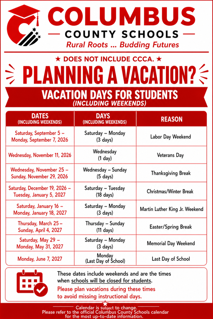 vacation dates
