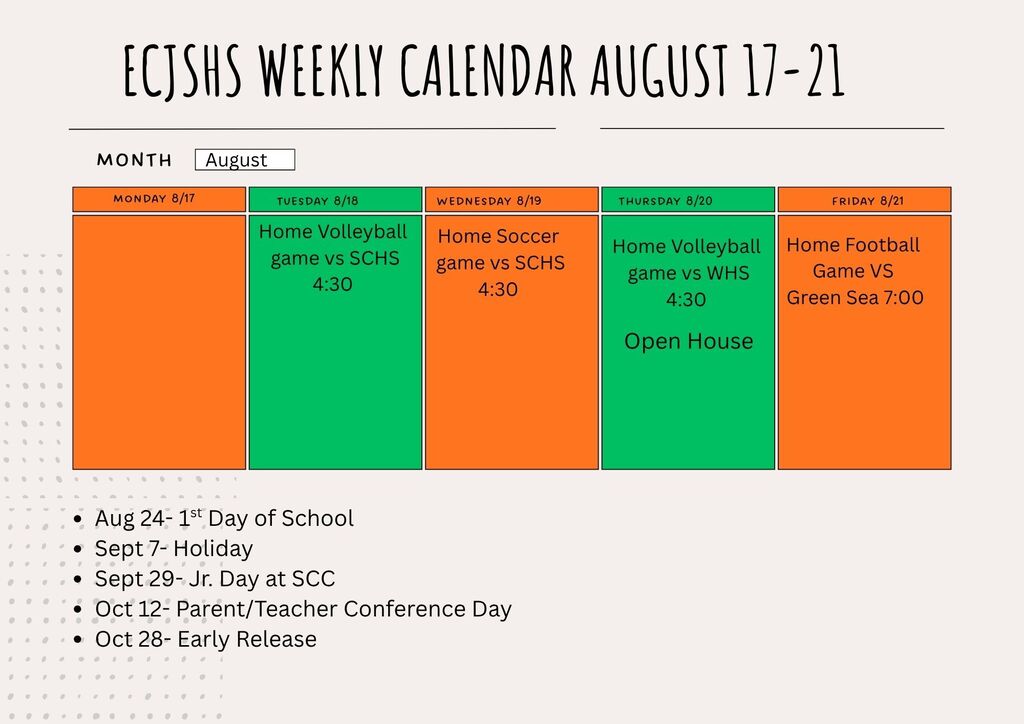 August Calendar