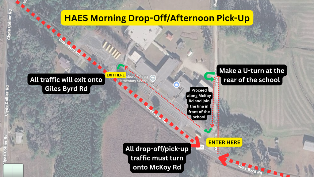 drop off and pickup