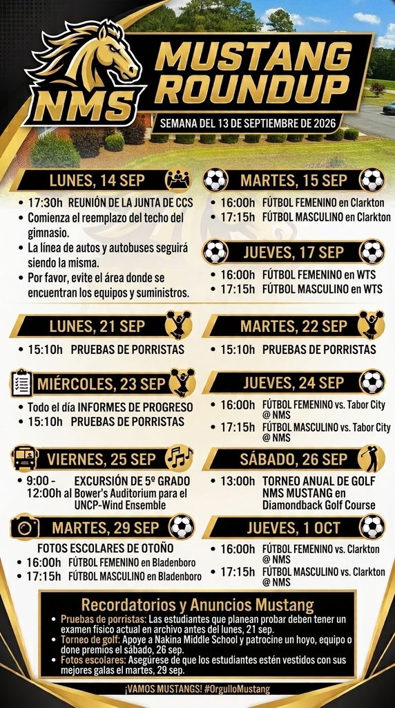 Mustang Roundup September 13, 2026 Spanish Version