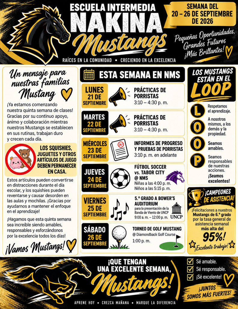 Mustang Roundup September 21st-Septemer 26 in Spanish