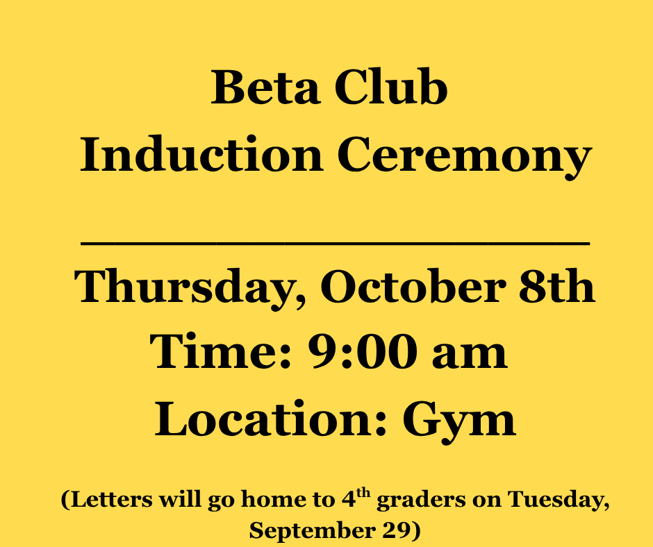 Beta Club Induction Ceremony