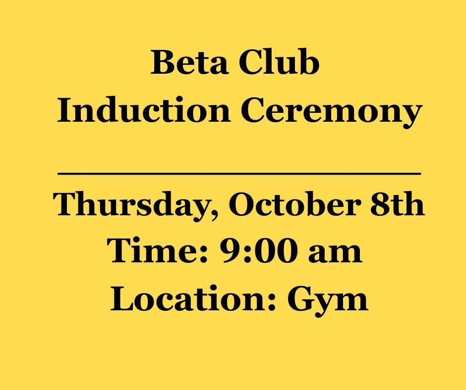 Beta Club Induction Ceremony