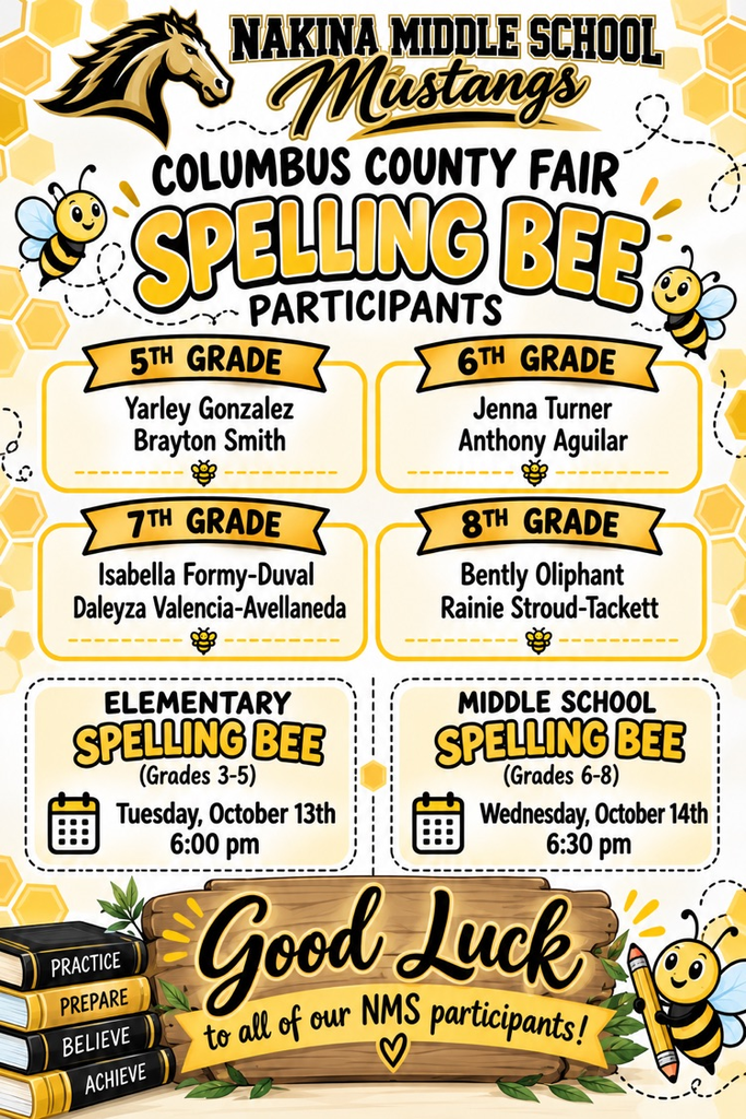 NMS Spelling Bee Representatives 