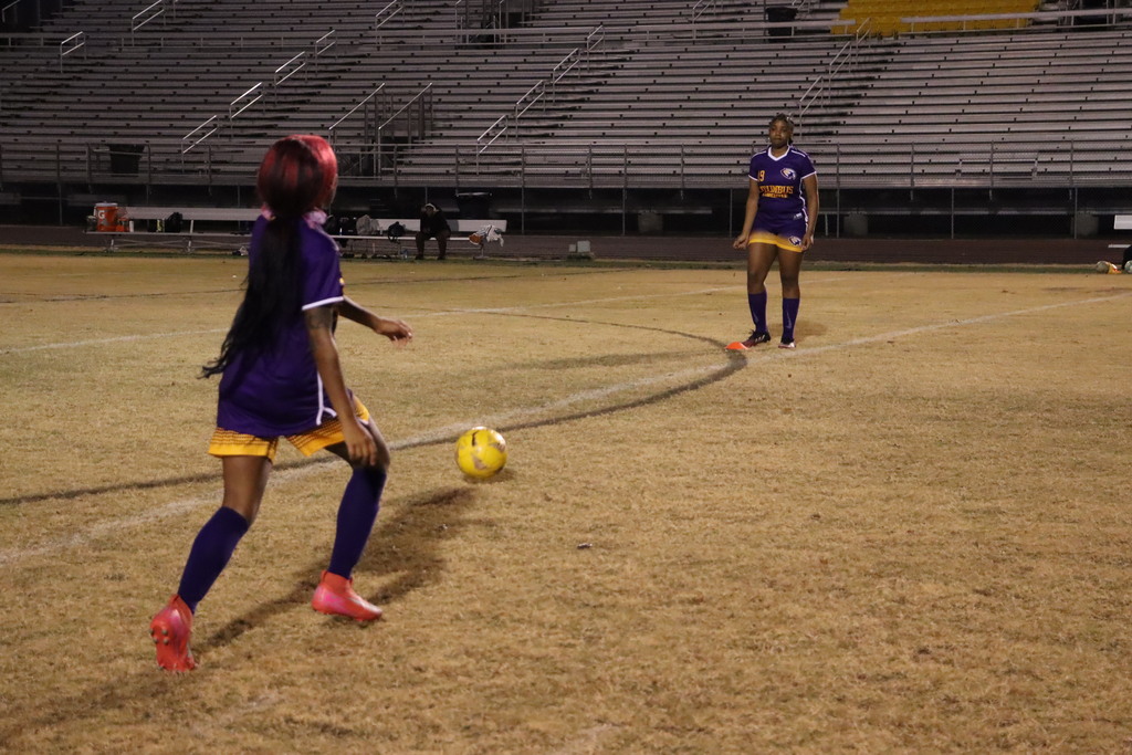 CHS girls soccer team practices before the game. 
