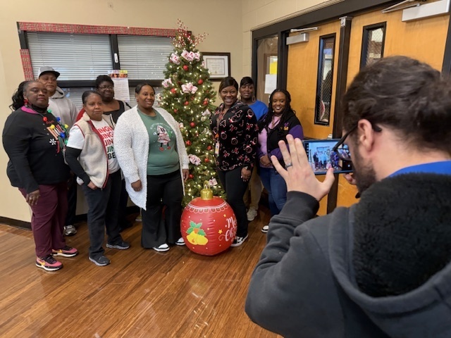 Columbus Middle School is in the holiday spirit. 