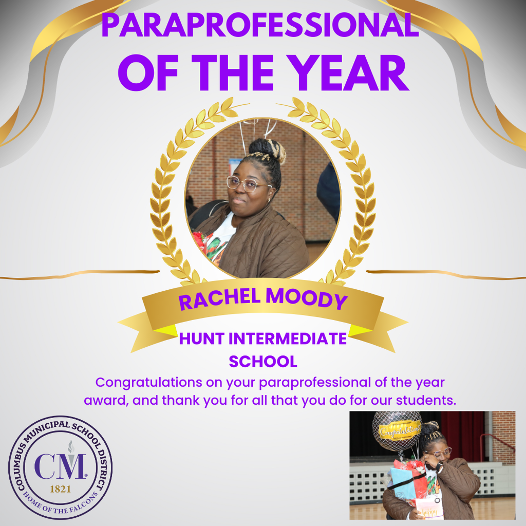 Paraprofessional of the Year - Rachel Moody