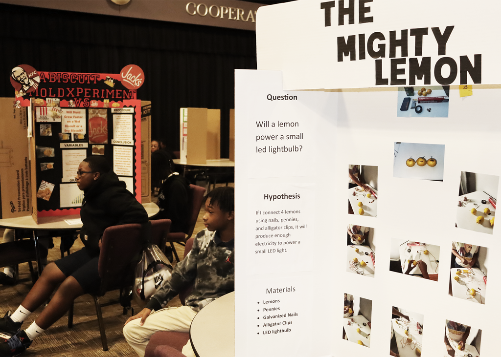 A science fair project made by Columbus Middle School students.