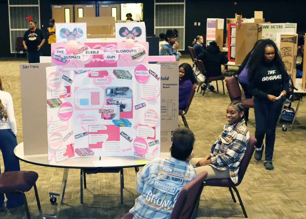 Science fair at Columbus Middle School.