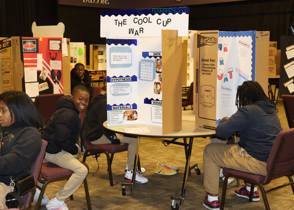 Columbus Middle School science fair projects.