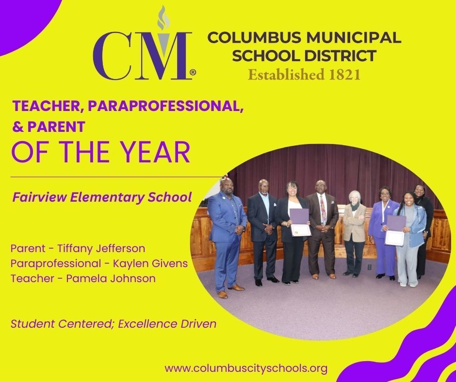 Fairview Elementary teacher, paraprofessional, and parent of the year.