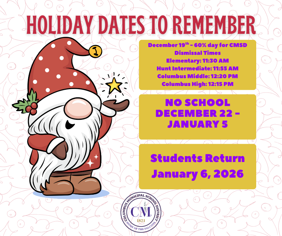 School holiday dates to remember. 