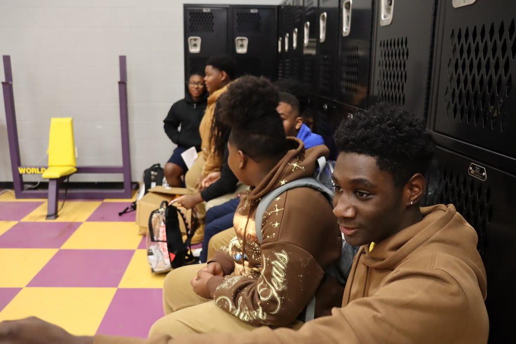 Players share their excitement to see an improved weight lifting room