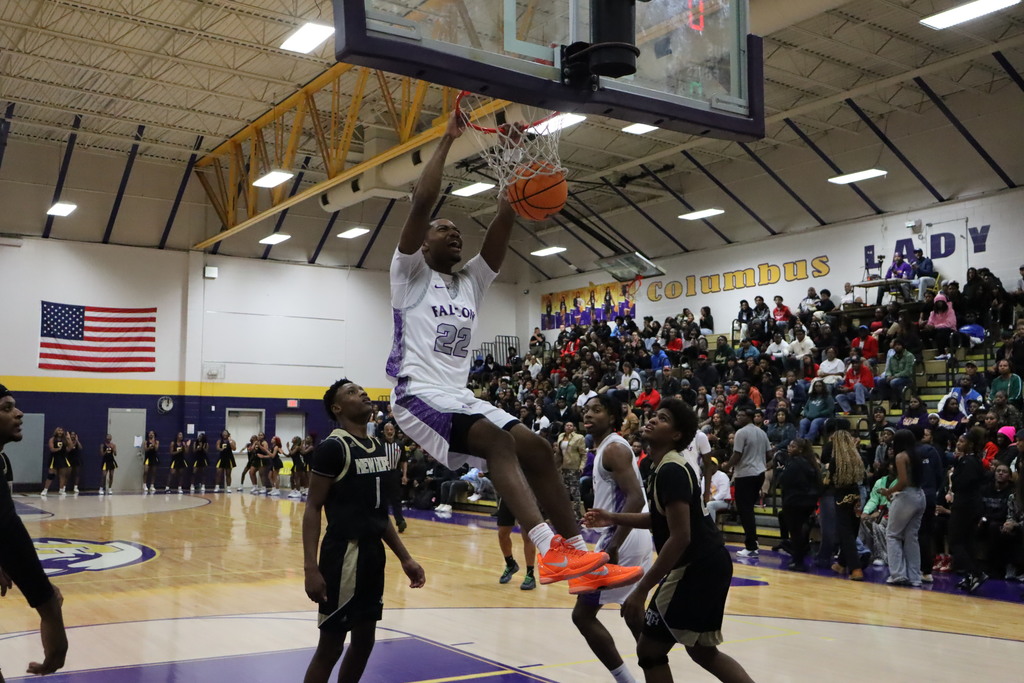 Michael Hood adds to 1,000 career points at CHS with a slam dunk against New Hope this past Friday night. 