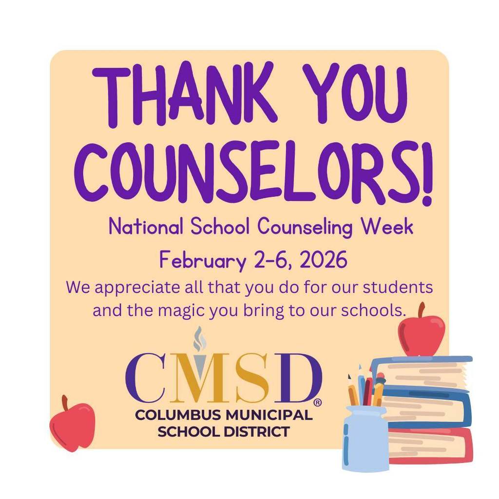 Thank you CMSD School Counselors! We appreciate you!