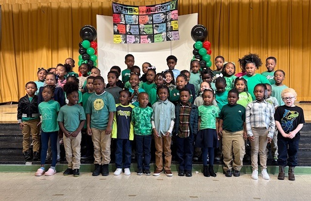 Sale Elementary students performing at the school's Black History Month program. 