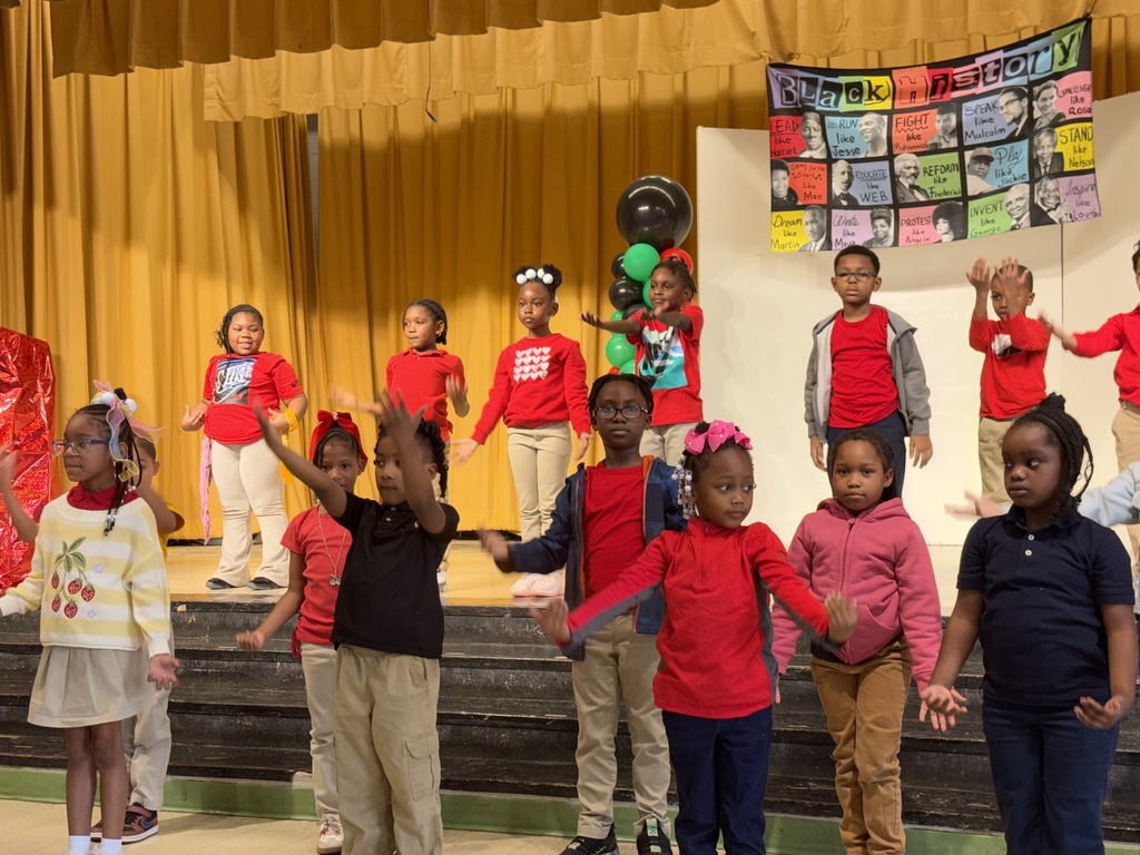 Sale Elementary students performing at the school's Black History Month program. 