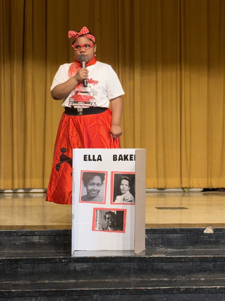 Sale Elementary student performing at the school's Black History Month program. 