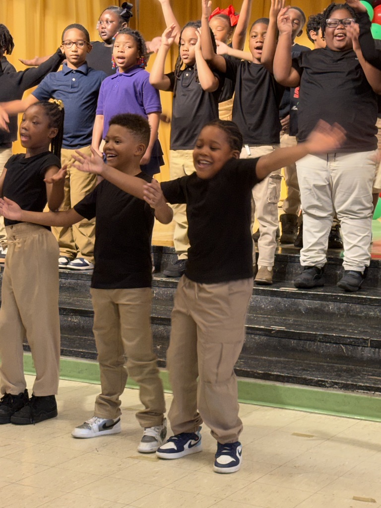 Sale Elementary students performing at the school's Black History Month program. 