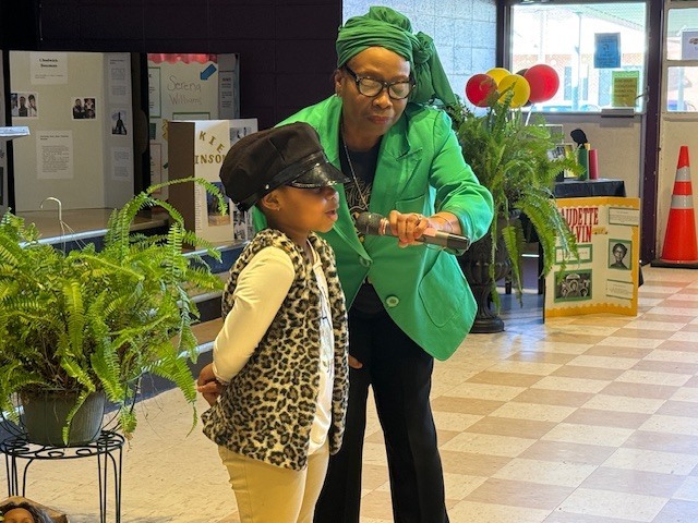 Fairview Elementary student performs at the school's Black History Month program.