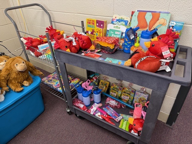 Cook Elementary AR Challenge store where students can receive rewards.