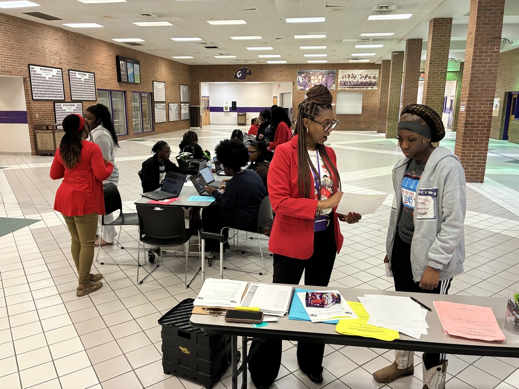 CHS seniors sign up for the ACT and apply to colleges at the high school. 