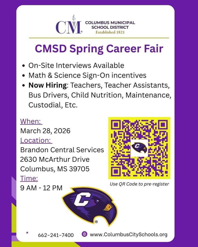 CMSD Spring Career Fair flyer