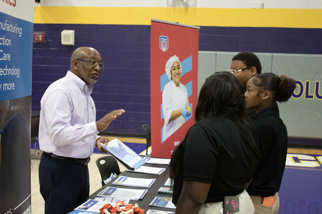 CHS students participate in the school's recent career fair.