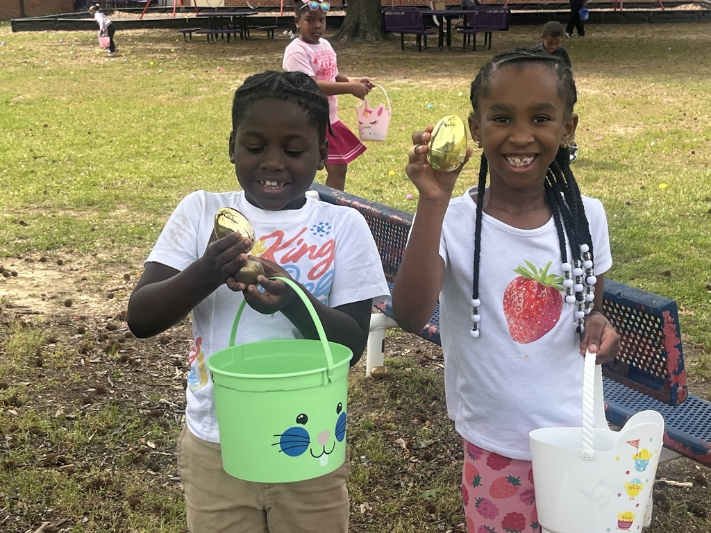 Fairview Elementary students participate in an Easter Egg hunt at the school.