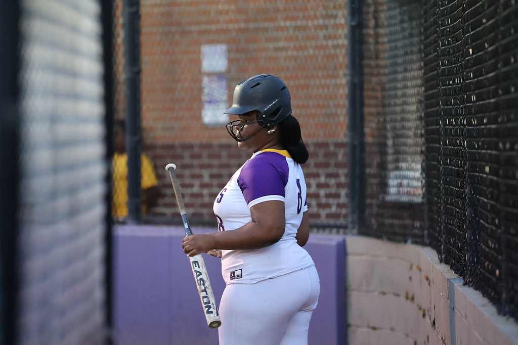 CHS softball player prepares to go to bat. 