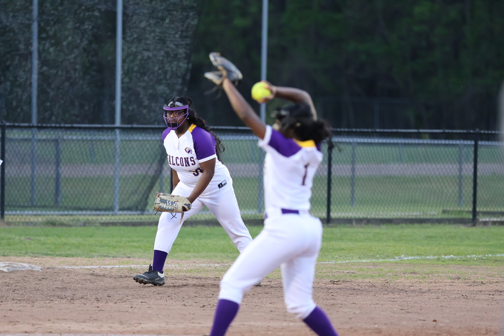 CHS softball players playing against Pontotoc
