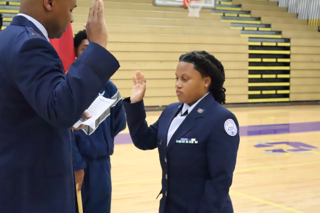NiJayhia Capron took the Oath of Enlistment for the MS Air National Guard.