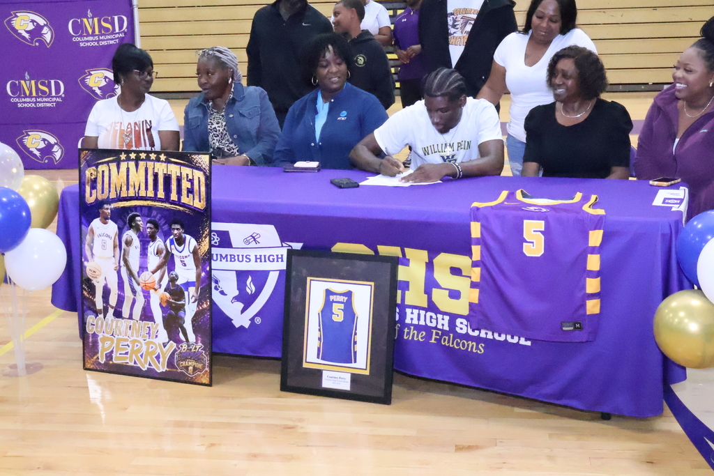 Courtney Perry signs to play college basketball at William Penn University. 