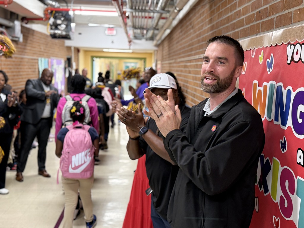 The "No Crumbs" tour rolled into Sale Elementary on Tuesday to cheer on the 4th graders that have started state testing. 