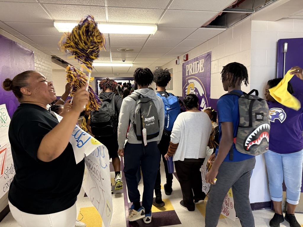 The "No Crumbs" tour rolled into Columbus High on Tuesday to cheer on students  that have started state testing. 