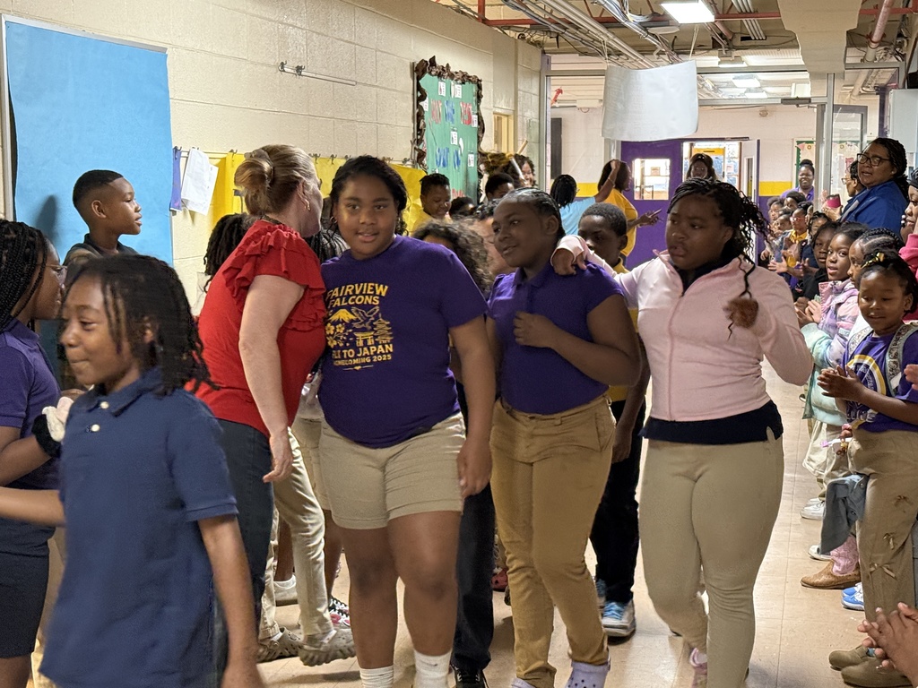 Fairview Elementary students are greeted to cheers during the "No Crumbs" event that happens before state testing. 