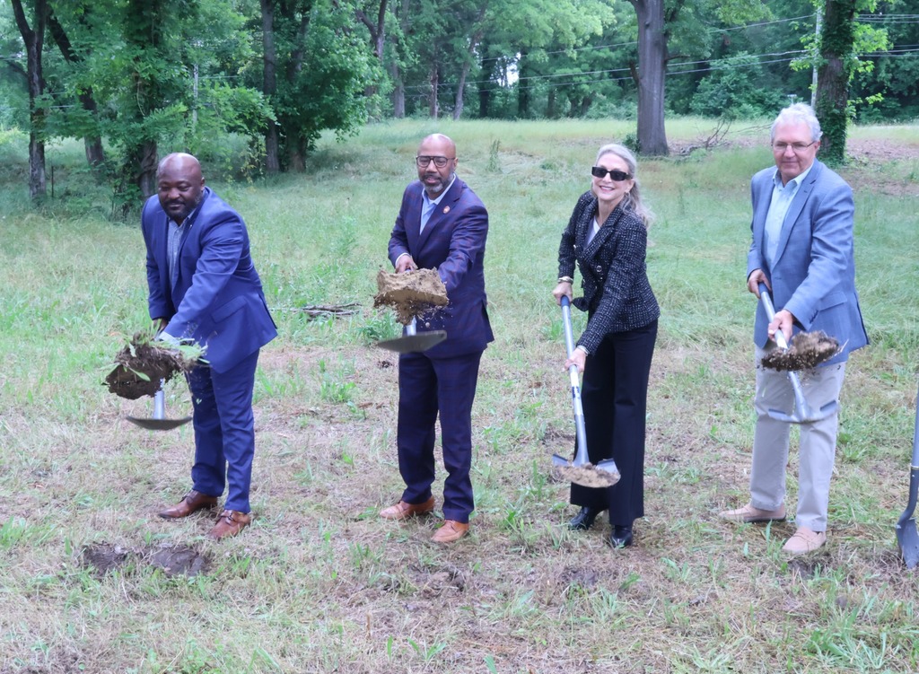 Dr. Chapman at the breaking ground ceremony for Parkview. 