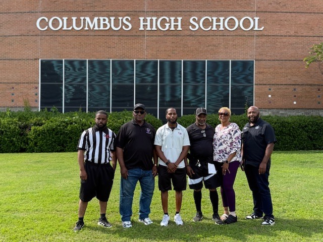 School board and city council leaders came out to support Coach Morgan during the "Meet the Coach" event.