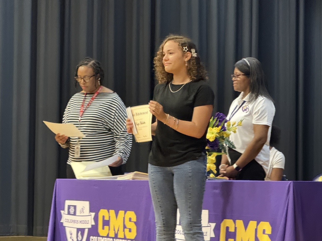 Columbus Middle School hosted its awards day for 7th graders on Tuesday afternoon. 