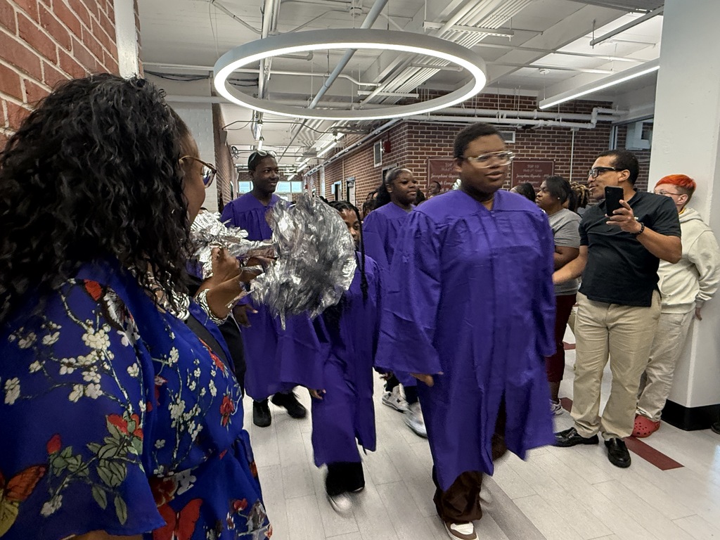 Columbus High seniors walked through all the schools and central office today for one last time. They were greeted by cheers, hugs, and high-fives. 