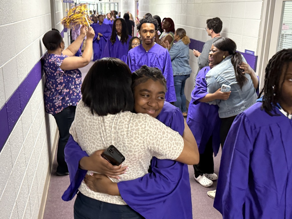 Columbus High seniors walked through all the schools and central office today for one last time. They were greeted by cheers, hugs, and high-fives. 