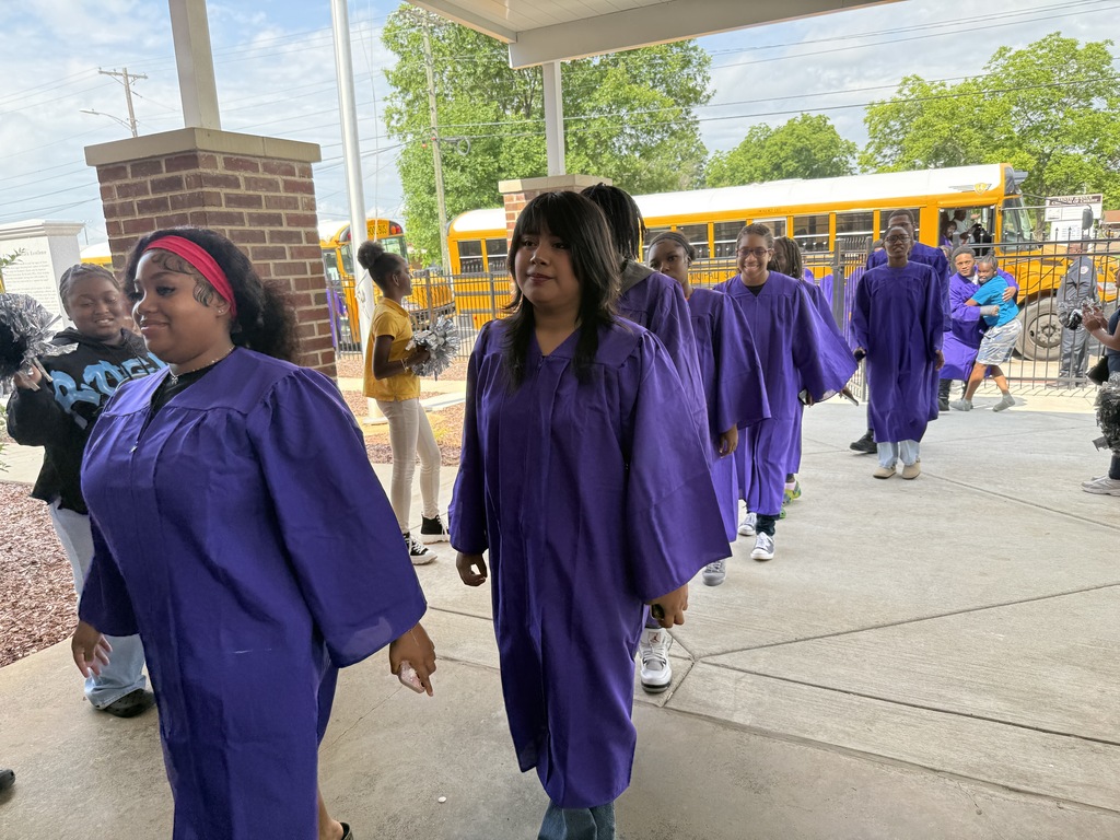 Columbus High seniors walked through all the schools and central office today for one last time. They were greeted by cheers, hugs, and high-fives. 