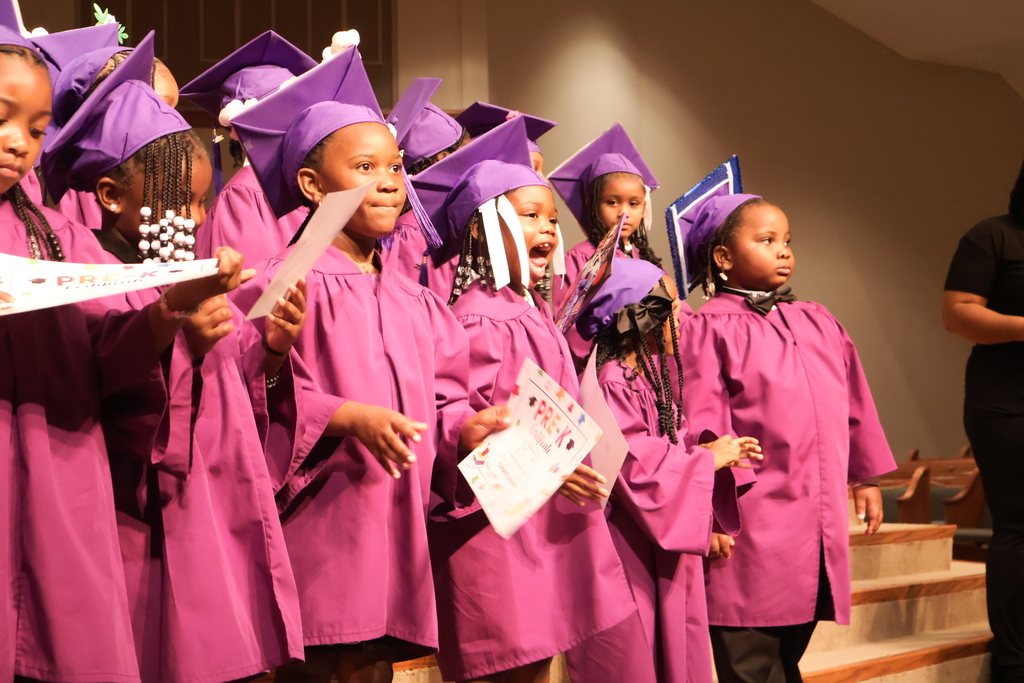 The Stokes-Beard Elementary Pre-K class donned their cap and gown Thursday morning to celebrate their graduation with family and friends. 