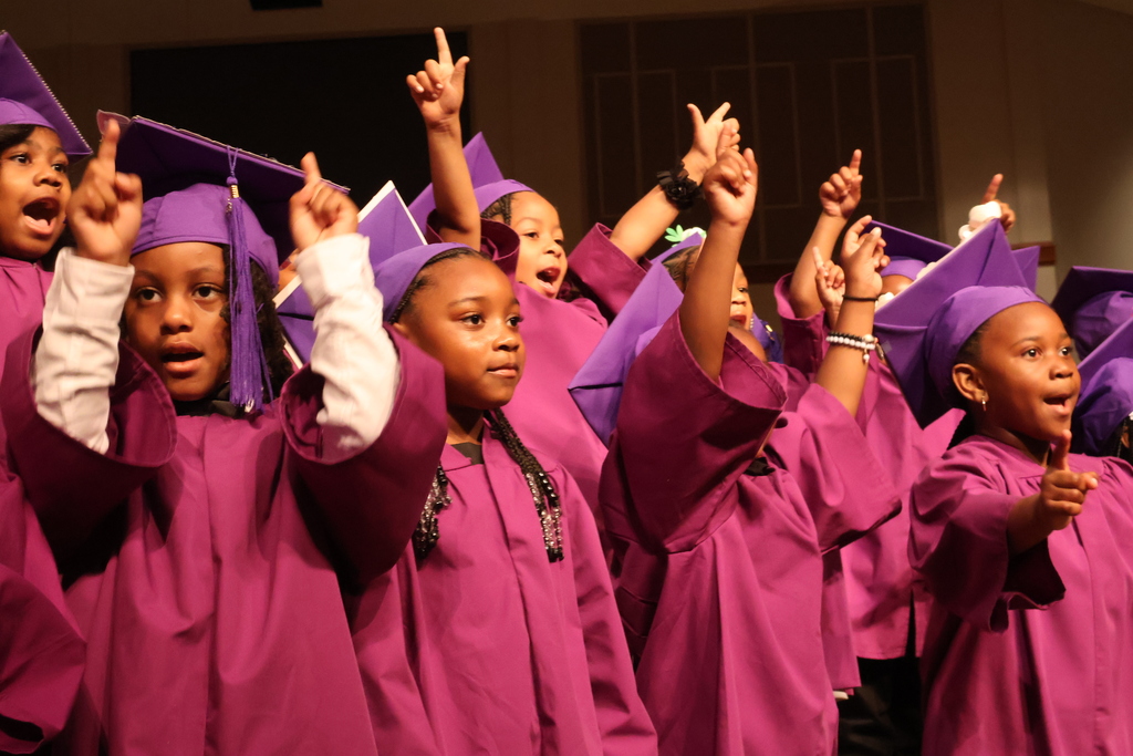 The Stokes-Beard Elementary Pre-K class donned their cap and gown Thursday morning to celebrate their graduation with family and friends. 