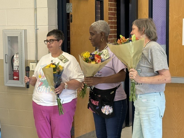 Stokes-Beard Elementary teachers who are retiring were honored at an end-of-the-year lunch.