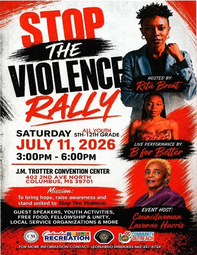 Stop the Violence Rally will be held July 11th from 3-6 PM at the Trotter Convention Center.