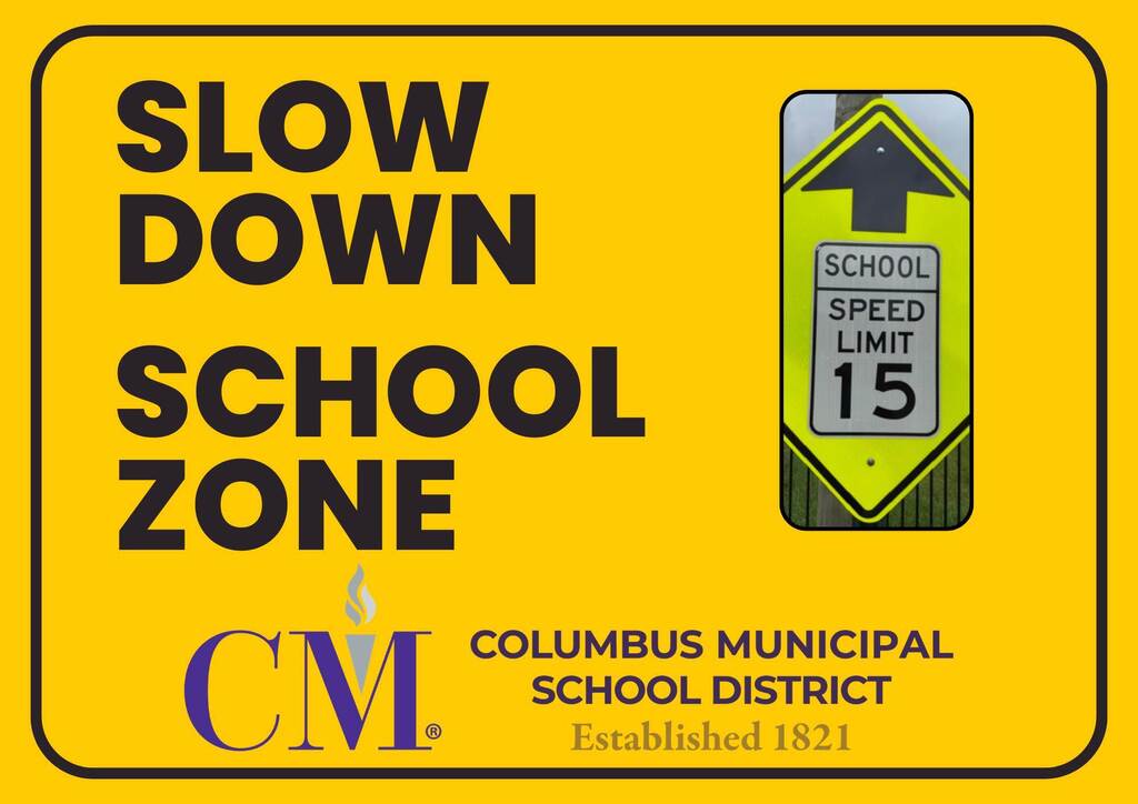 School zone reminder about a 15 mph speed zone