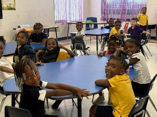 Stokes Beard Elementary students pose for a picture.